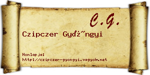 Czipczer Gyöngyi névjegykártya