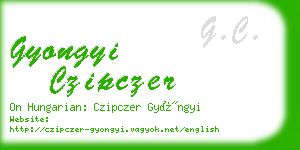 gyongyi czipczer business card
